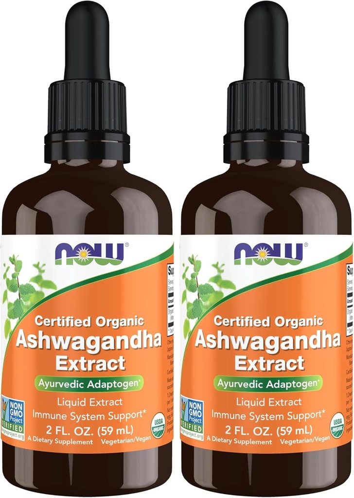 AHORA Suplementos, Ashwagandha Liquid Extract, Organic, Immune System Support, 2 Fluid Ounces (Pack of 2)