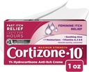 Cortizone 10 Crema de Itch Feminina de máxima fuerza, 1% Hidrocortisona, 1 oz.