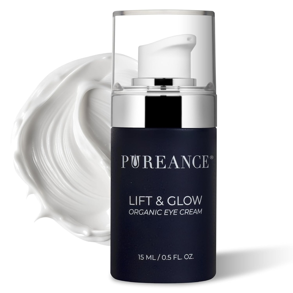 Crema de Ojo Orgánica para Círculos Oscuros y Pureza - Crema de Ojo Antiavanzado para Arrugas - Reduce los Círculos Oscuros y Bolsas Bajo Ojo - Con Kakadu Plum, Aceite de Coco, Spirulina &amp; Más - 0,5 Fl Oz