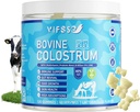 Grass Fed Colostrum Suplemento 2000mg, 120 Gummies Sugar Gratuito 40% IgG Bovine Colostrum Gummies + Probiótico, Multivitamin Etc para Immune Support, Gut Support, Hair & Skin