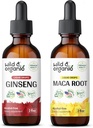 Wild &amp; Organic Ginseng Tincture 2 fl oz &amp; Maca Root Tincture 2 fl oz