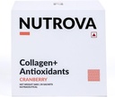 NUTROVA Collagen+Antioxidants Suplemento - of Marine Collagen Powder for Men &amp; Women,Increas Skin Hydration,Reduces Skin Damage,Supports Healthy Skin,Hair &amp; Nails,Cranberry, 1 count,30 Servings