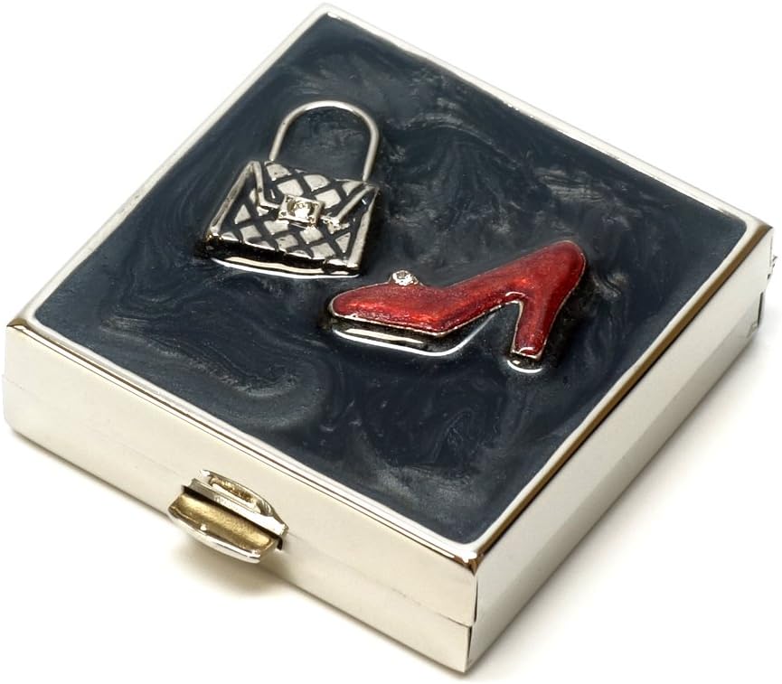 9311 Cuadrado Pequeña Caja de Píldora Organizador Mujeres de Oro Rojo Negro Caja de Pílpura Container Medicina Portable diario Vitamina Caja Suplemento Mini Almacenamiento