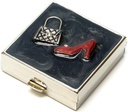 9311 Cuadrado Pequeña Caja de Píldora Organizador Mujeres de Oro Rojo Negro Caja de Pílpura Container Medicina Portable diario Vitamina Caja Suplemento Mini Almacenamiento
