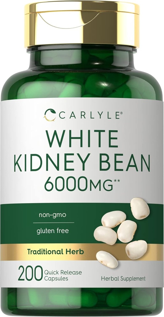 Carlyle White Kidney Bean ← 6000mg Silencio 200 Conde Silencio No GMO &amp; Gluten Free Extract