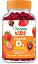 Niños Lifeable Vitamina D Gummies ← Vitamina D3 1000iu ← Gran Tasting Vitamina D3 Gummies Ø D3 Vitamin for Strong Healthy Bones and Immune Support ← Vitamin D for Kids, Boys, Girls  durable 90 Gummies