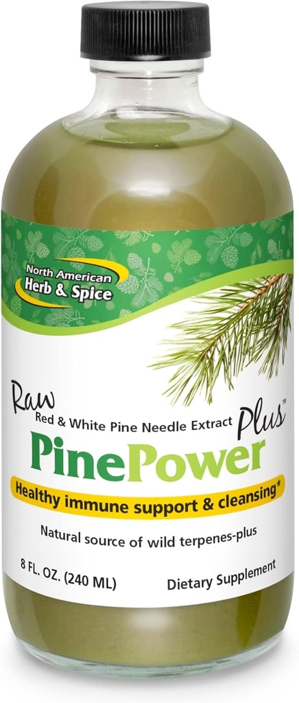 NORTH AMERICAN HERB &amp; SPICE Pine Power Plus - 8 fl oz - Immune &amp; Cardiovascular Support - 23 Servings