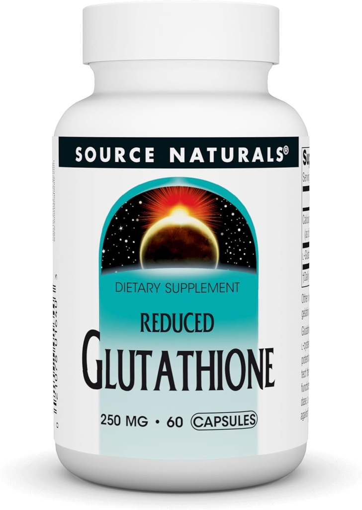 Fuente Naturals Glutathione, Suplemento de soporte para el hígado*, 250mg - 60 cápsulas