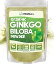 XPRS Nutra Organic Ginkgo Biloba Powder - Gingko Biloba Suplementos para la Cognición - Vegan Friendly Ginkoba Biloba Orgánico - Inmunity Boosting Ginkgo Biloba Powder (8 oz)