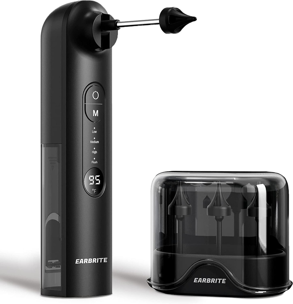 Eliminación de la cera de oído - Flushing de riego eléctrico. Sistema, Limpiador de oído alimentado por agua con 4 modos de presión