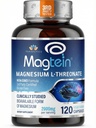 Magnesium L Threonate, MagteinTM, Brain Supplement for Memory, Focus, Sleep and Cognitive Support, High Absorption Magnesium L-Threonate, Non-GMO, No Laxative Effect – 2000 mg, 100 Vegan Capsules