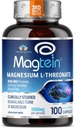Magnesium L Threonate, MagteinTM, Brain Supplement for Memory, Focus, Sleep and Cognitive Support, High Absorption Magnesium L-Threonate, Non-GMO, No Laxative Effect – 2000 mg, 100 Vegan Capsules