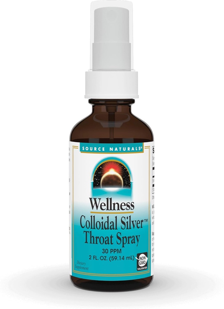Fuente Natural Wellness Colloidal Silver Throat Spray - 30 PPM - 2 Fluid oz