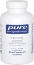 Encapsulaciones puras Vitamina Liposómica C - Suplemento de Apoyo Inmunitario* - Nourishment Antioxidante - Vitamina Diaria - No GMO &amp; Gluten Gratis - 120 cápsulas