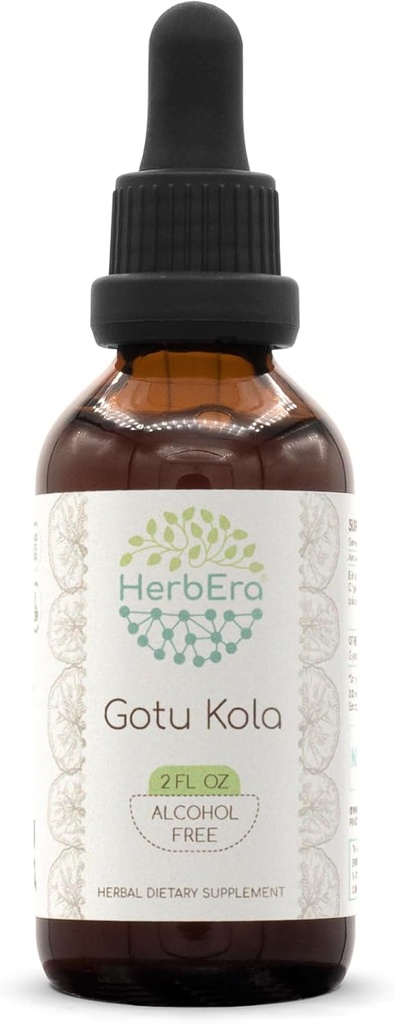 Gotu Kola B60 Tincture Alcohol-Free Herbal Extract, Concentrated Liquid Drops Natural Gotu Kola (Centella Asiatica) 2 fl oz