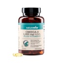 NatureWise Extra-Strength Omega 3 Fish Oil Suplemento - 1000mg por Serving - 600 EPA &amp; 400 DHA y Vitamina E - Apoyo para la salud del corazón y del cerebro - Lemon Flavor, GMO-Free - 60 Softgels[1-Month Supply]