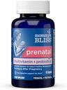 Mami's Bliss Prenatal Multivitamin + Probiotic for Women w/ Folic Acid, Supports Baby Development &amp; Mom's Digestion w/ Zinc, Vitamin B6 &amp; B12, Ginger & Choline, Vegan & Gluten Free (45 Servings)