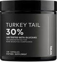 Turquía Tail Mushroom Capsules - Ultra High Potency 10:1 Extracto con 30% Beta Glucans - Altamente concentrado - Lab de terceros probado - 120 cápsulas