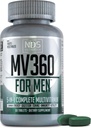 NDS Nutrition MV360 For Men, 5-in-1 Complete Multivitamin for Men with Essential Mens Vitamins for Energy, Digestion, Toning, Immune Support, and Mens Health & Vitality, 60 Tablets, 30 Servings