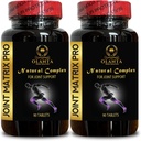 Conjunto de matriz PRO Complejo - Soportes conjuntos, rodillas, cartílago para hombres &amp; mujeres, condroitina de Glucosamina natural con MSM - Hip & Joint - 2 Bottles