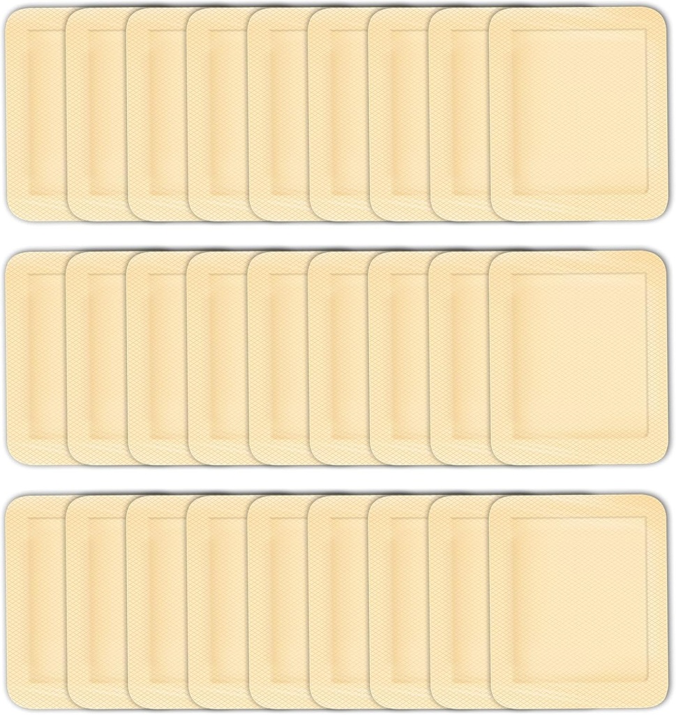 30pcs Grandes Bandages Adhesivos 4 x 3 pulgadas Vestimiento de la herida elástica Adhesivo Bandage Grande Wound Primera Ayuda Bandages portátiles, color de la piel