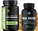 Irish Sea Moss and Green Tea Weight Loss Pills | Metabolism Booster & Thyroid Support with Bladderwrack, Burdock Root & Green Coffee | Appetite Suppressant & Immune Support | 90 & 120 Capsules