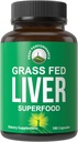 Peak Performance Grass Fed Desiccated Beef Liver Supplement 180 Capsules of Grassfed Liver Superfood Pills Contiene Hierro Natural, Vitaminas, Aminoácidos. Excelente para Immune Support