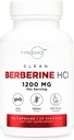 Tipo Zero Berberine HCL 1200mg 60 cápsulas - Limpio, no GMO, Gluten suplemento gratis