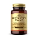 Solgar Resveratrol 250 mg with Red Wine Extract - 30 Softgels - Antioxidant Support - Non-GMO, Gluten Free, Dairy Free - 30 Servings