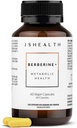 JSHealth Vitamins Berberine+ Formula — Berberine Supplement for Metabolic Health — Vegan, Gluten-Free " Non-GMO. (60 Tablets)