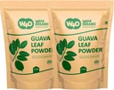 Guava Leaf Powder (100% natural &amp; puro), Guava Leaf Tea, Hair Re-Growth, Skin & Nails, No Preservatives, 100% Pure Guava Leaves (Pack of 2)