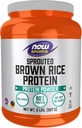 NOW Foods Sports Nutrition, Sprouted Brown Rice Protein, 80% Protein, Unflavored Powder, 2-Pound