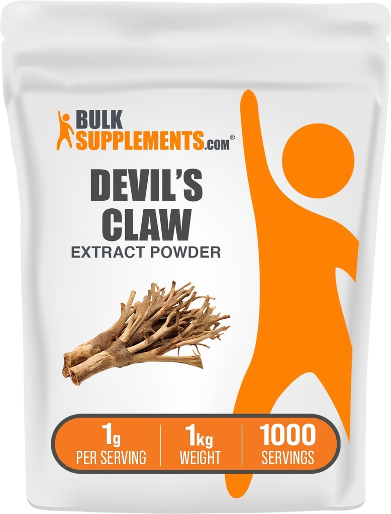 BulkSupplements.com Extract Powder de la garra del diablo - de la raíz de la garra del diablo, Suplemento Herbal - Vegan &amp; Gluten Gratis, 1g por Serving, 1kg (2.2 libras) (Pack of 1)