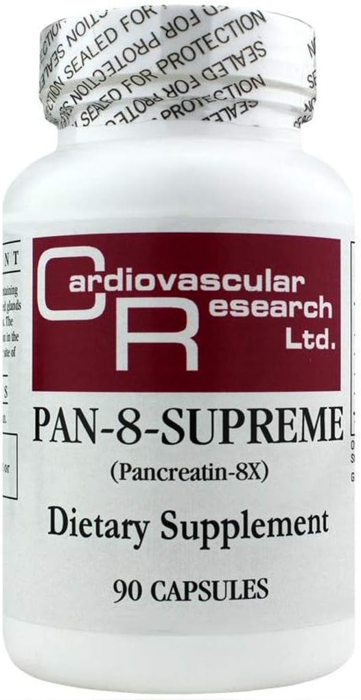 Cardiovascular Research Pancreatina Pan-8-supreme, Blanco, 90 Cuenta