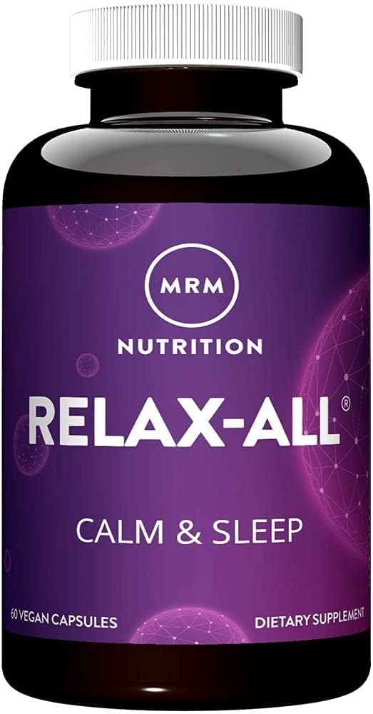 MRM Nutrición Relax-All® Silencioso Suplemento dietético para un mejor sueño Silencioso con GABA, L-Theanine & Ashwagandha Silencioso libre de drogas, no-ábito formando ← No-GMO Silencioso Vegan + Gluten Gratis ← 15 Servimientos