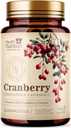 Cranberry Pills Supplement 25,000mg - Fresh Cranberry Equivalent Powder Extract with Vitamins C & E - Urinary Tract Health Support, Cran Berry Fruit, Sugar Free Formula, Bottled in USA - 120 Capsules
