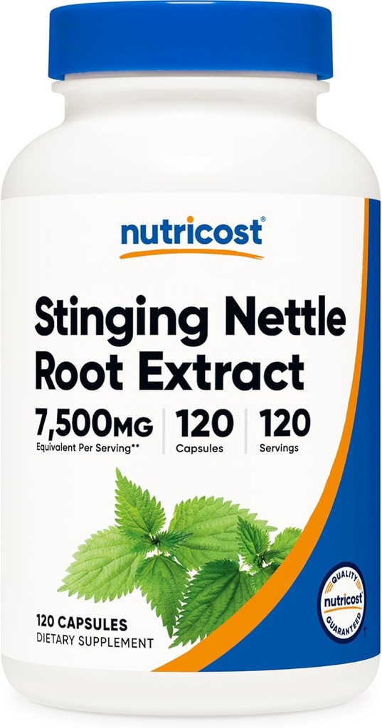Nutricost Stinginging Nettle Root Extract 7500mg Equivalent, 120 Capsules - Vegetarian Friendly, Non-GMO, Gluten Free