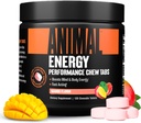 Energía Animal, Energía Actuada Rápido con Caffeine, Nootropics y Salta del Mar para Focus y Pre Workout - Formato Conveniente y Delicious Chews - Mango
