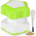 Johnbee Pill Crusher, Pill Grinder Fine Powder Extremely Fine. Compartimiento de almacenamiento. Pill Crushers for Elderly, Family and Pets. Silicone Edges. Grind Multiple Pills at Once - Cleaning Brush (Green)