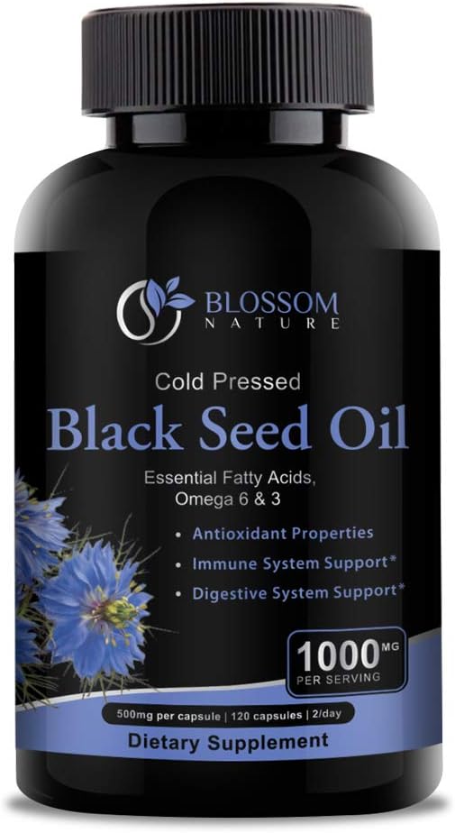 Black Seed Oil Capsules 1000mg - Premium Black Cumin Seed Oil Capsules - Black Seed Oil Liquid Pills - Virgin Cold Presionado Nigella Sativa Oil Pills - Blackseed Oil - 120 Cap (2 Month Supply)