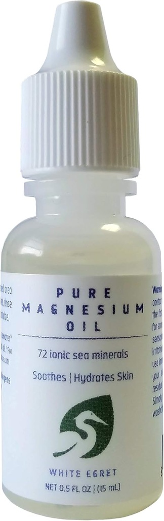 Aceite de Magnesio Puro de Egreto Blanco, 0,5 oz