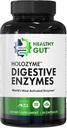 Saludable Gut HoloZyme Max Strength Digestive Enzymes ¦ Prevents Bloating, Gas, " Indigestion w/Protease, Amylase, Lipase, Lactase, and More ← 15 Servings (Sample Bottle)