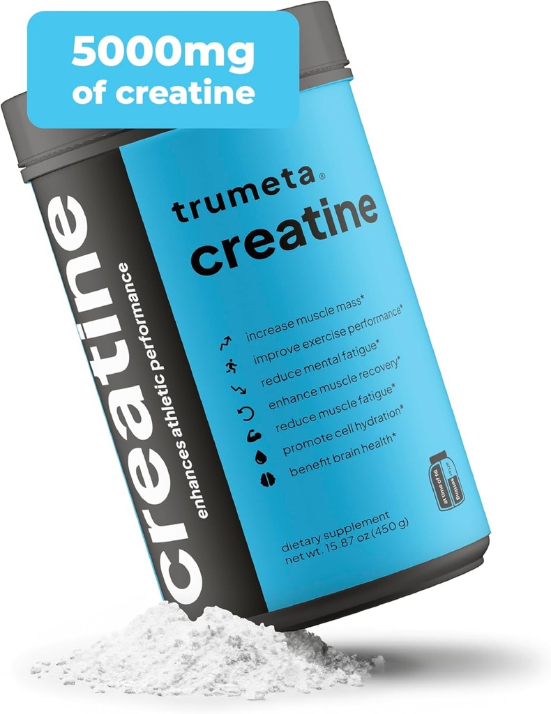 Cresta de Monohidratos de Creatina Maximice sus entrenamientos, recuperación, " Crecimiento muscular con Creatina Vegana - Suplemento Pura de Creatina para la Energía Steady, All-Day y Focus - 90 Servimientos