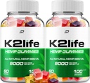 K2Life Hemp Gummies - with Hemp Seed Extract K2 Life Hemp Gummies Tinnitus Herbal Supplement, Health and Wellness Support, All Natural K2Life Hemp Gummy Advanced Formula (2 Pack - 120 Gummies)