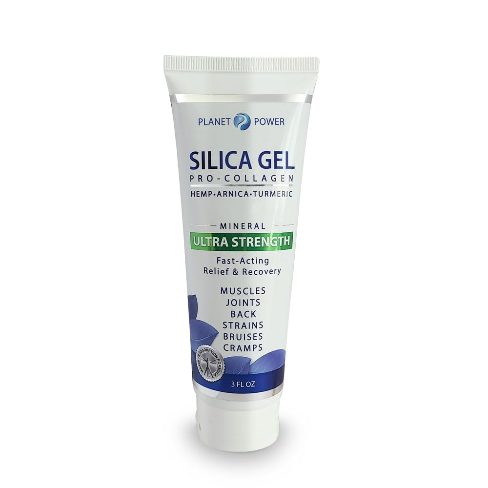 Silica Gel Natural Collagen, con Silica, cáñamo, Arnica, Turmérica. Fórmula de absorción rápida y ligera. No grasa