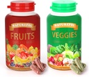 Frutas y verduras - Suplemento Nutrición Completa con Frutas y verduras para adultos y niños - 90 cápsulas de frutas, 90 cápsulas vegetales