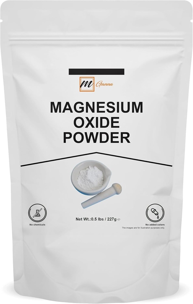 Polvo de óxido de magnesio puro para la salud y la belleza 0,5 libras / 227 GMS