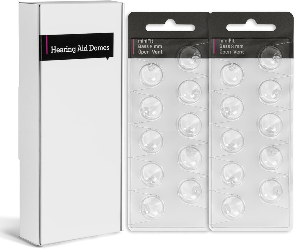 Domas de ayuda auditiva para oticon minifit bajo 8mm Open Vent– Replacement Ear Caps, Silicone Consejos de oído &amp; Accesorios de oticono ← Premium Oticon Hearing Aid Supplies for Comfort and Clarity (2PACK)